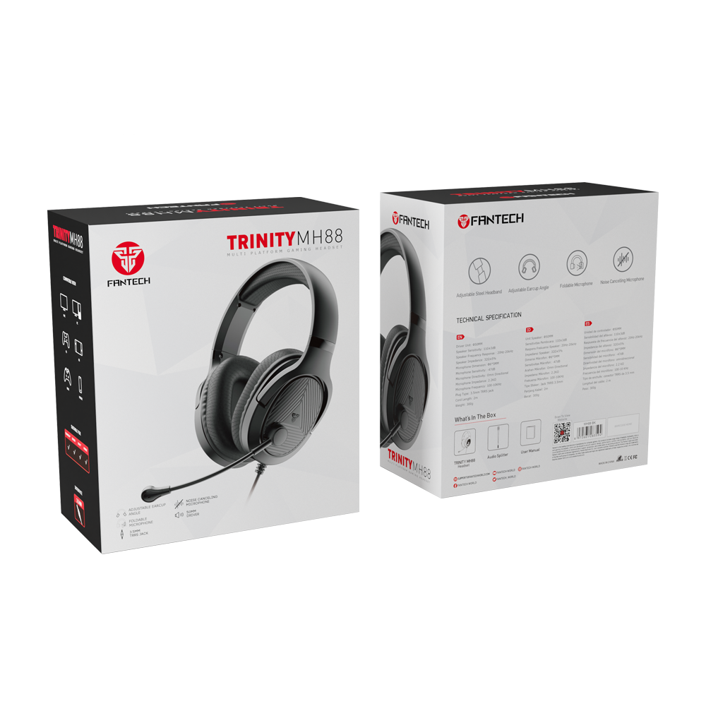 Fantech TRINITY MH88 Multiplatform Headset Gaming Mobile FREE SPLITTER - Fantech Indonesia